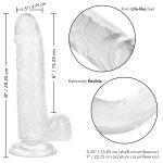 Size Queen 6 inch/15.25 Cm - Clear - Image 3