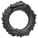 Black Caiman Silicone Cock Ring - Black - Image 6