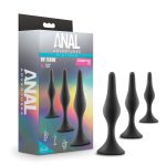 Anal Adventures Platinum - Silicone Beginner Plug Kit - Black - Image 5