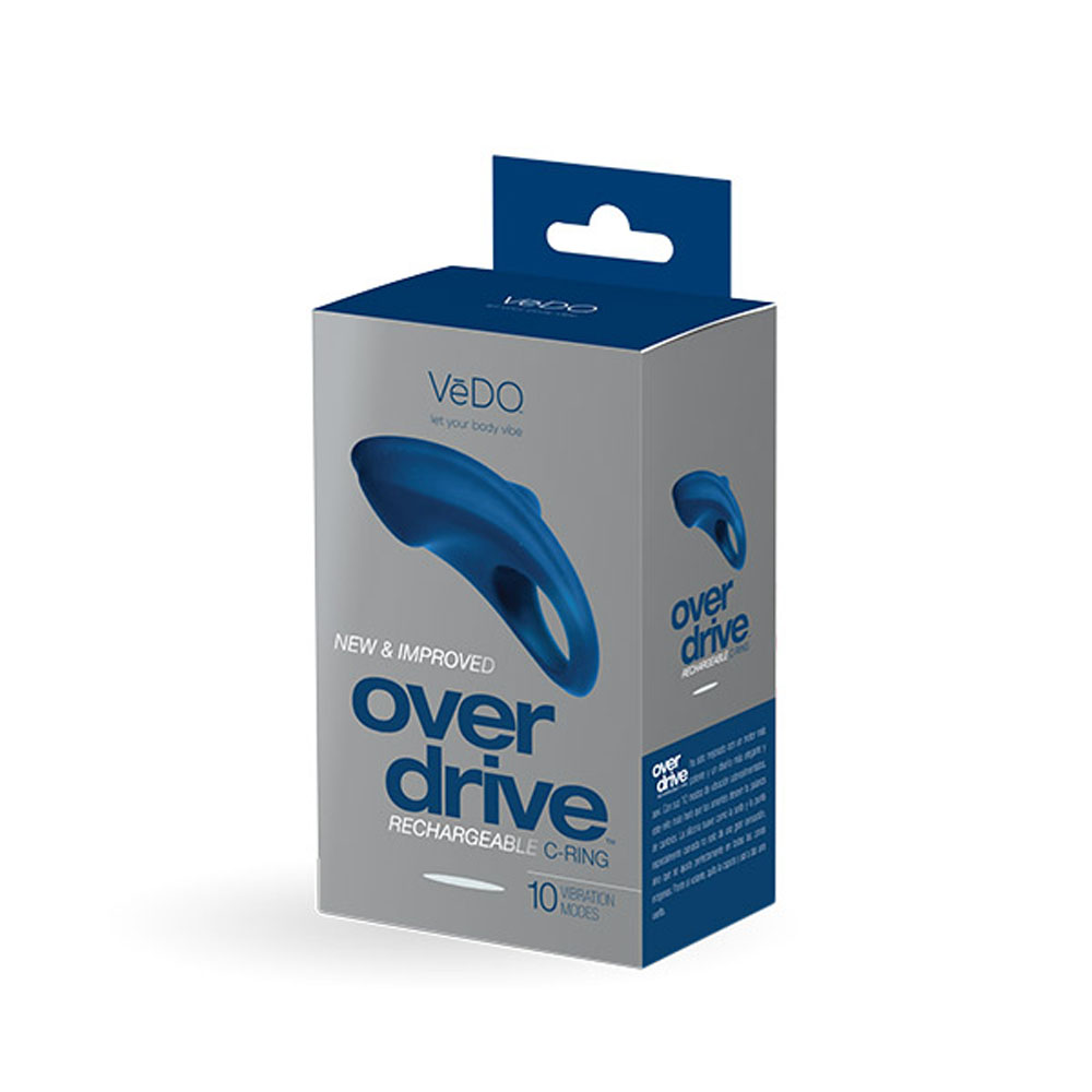 HC6i4K1emB1B0f99wY3wr3QnKxRIE3xL Over Drive Plus Rechargeable Cock Ring - Blue - Image 1