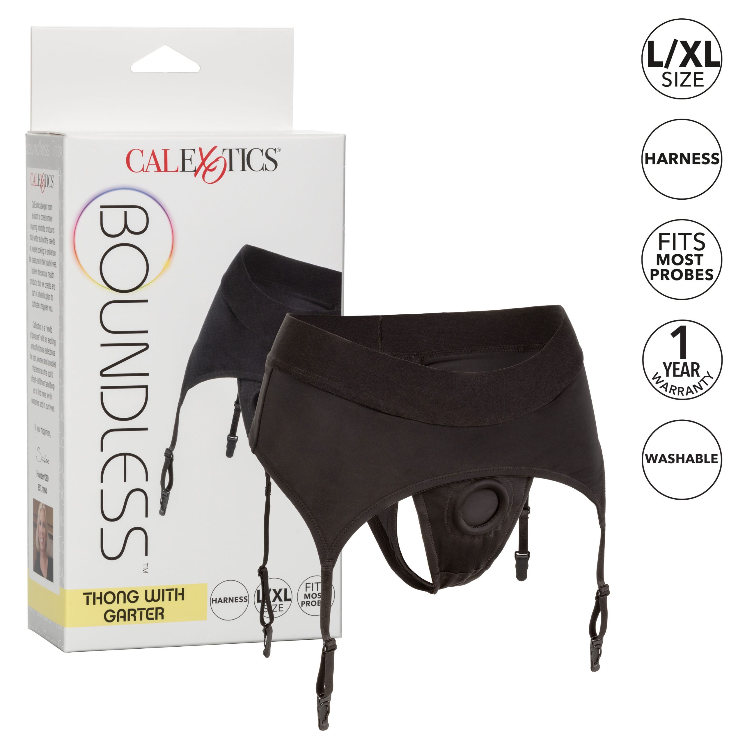 HCaTw00e54VnQ3RTGpA9SzPWOsWmA0i8 Boundless Thong With Garter - L/xl - Black - Image 1