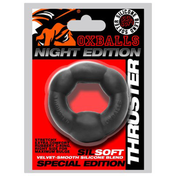 HDvGjMx4 Thruster Bulge Lifter Cockring - Black - Image 1