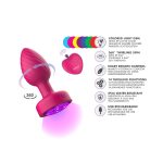 Twila Twirling Purple Gem Light Up Vibrating Plug With Pnk Heart Remote - Image 5