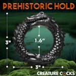 Black Caiman Silicone Cock Ring - Black - Image 3