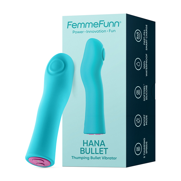 HWOEaOGI Hana Bullet Thumping Vibrator - Turquoise - Image 1