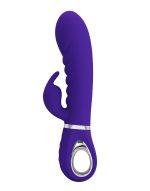 Prescott Super Soft Rabbit Silicone Vibrator - Purple - Image 4