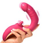Tease and Please Thrusting and Licking Vibrator - Fuchsia - Image 4