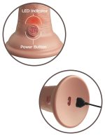King Cock Elite 6 Inch Vibrating Silicone Dual Silicone Dual Density Cock - Light - Image 3