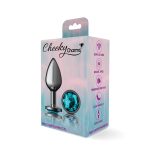 Teal Round Gem Gunmetal Metal Plug - Md - Image 8