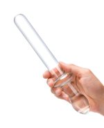 9.25 Inch Classic Smooth Dual-Ended Dildo - Clear - Image 2