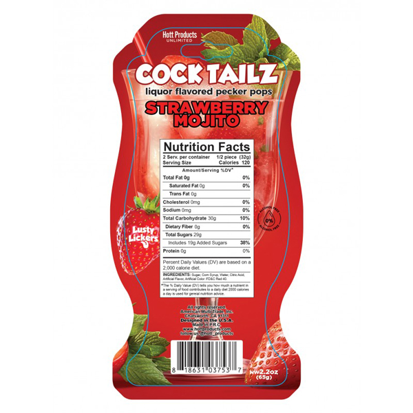 I0HV1gTC Cocktailz Strawberry Mojito Pecker Pop - Image 1