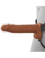 Fantasy X-Tensions Elite 8" Vibrating Hollow Silicone Strap-on - Brown - Image 2