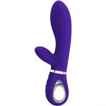 Thomas Super Soft Silicone Rabbit Vibrator - Purple - Image 5