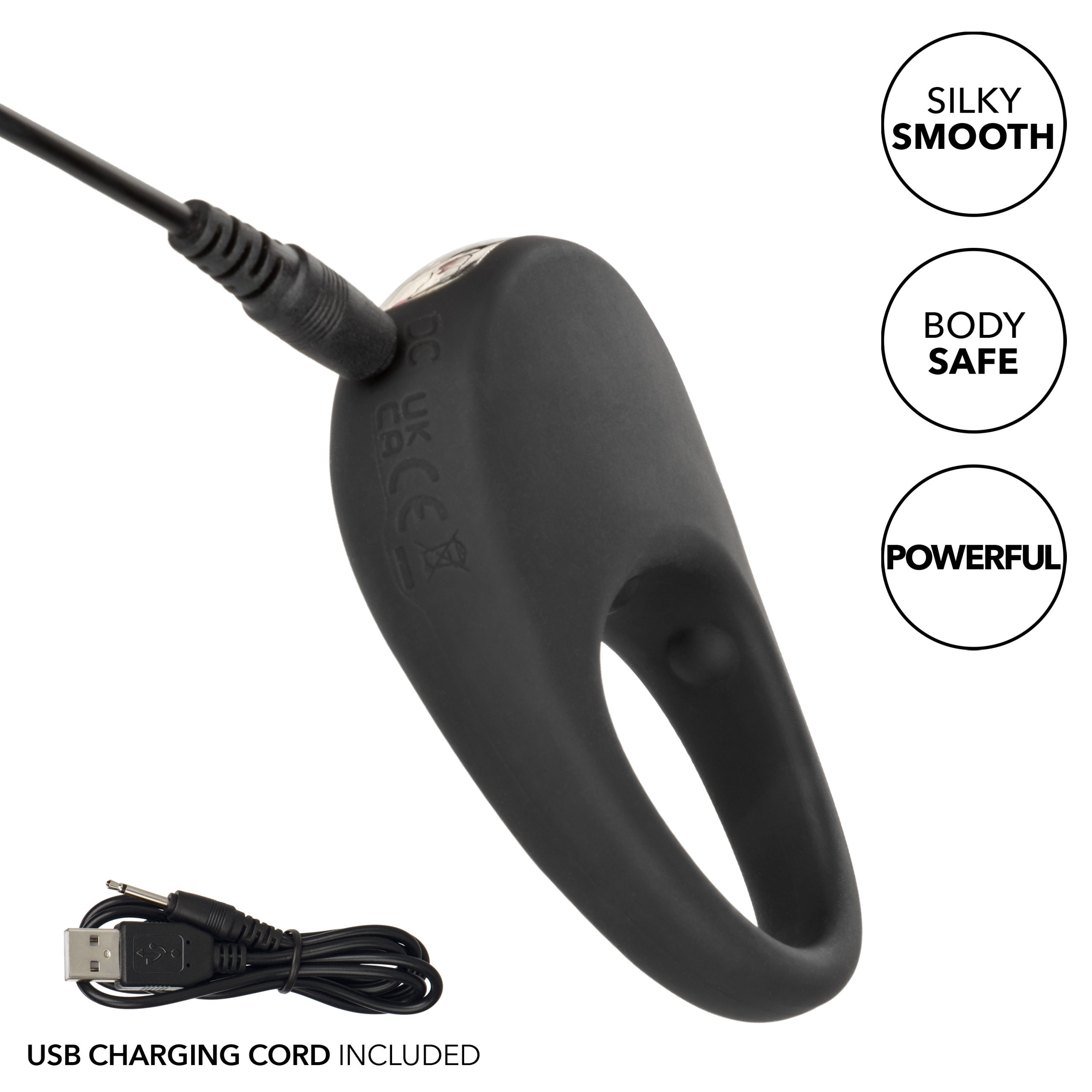 ICswJkI9NF9Tlm49uW7tRxBBdjhNAOzk Silicone Rechargeable Pleasure Ring - Black - Black - Image 1