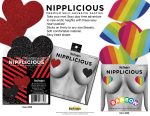 Nipplicious - Heart Shape Pasties - Glitter - Red and Black - Image 2