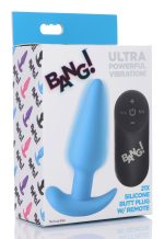 21x Silicone Butt Plug With Remote - Blue - Image 5