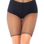 Industrial Fishnet Biker Shorts - One Size - Black