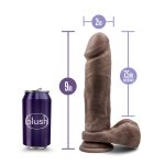 Au Natural - 9 Inch Dildo With Suction Cup - Chocolate - Image 5