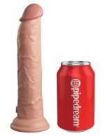 King Cock Elite 9 Inch Vibrating Silicone Dual Density Cock With Remote - Light - Image 2