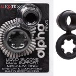 Alpha Liquid Silicone Dual Support Magnum Ring - Black