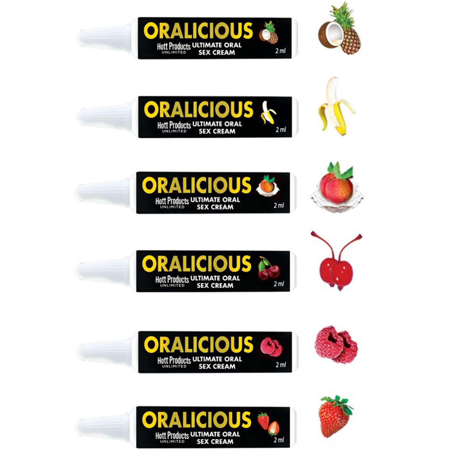 IlHj4EnC9uFkUypPCDcTsNFg1dLsivPo Oralicious Flavored Oral Sex Cream 144pc Display - of 2ml Tubes - Image 1