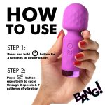 10x Mini Silicone Wand - Purple - Image 3