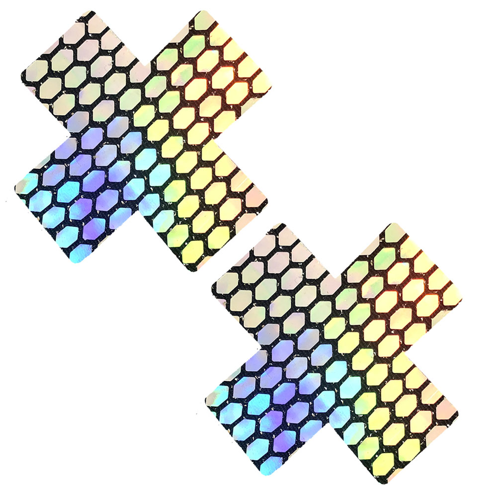 ItdpMwQm6LduDk701wvBOM5RSDnsZOxR Mirrored Mayhem Super Holographic X Factor Nipztix Pasties - Image 1