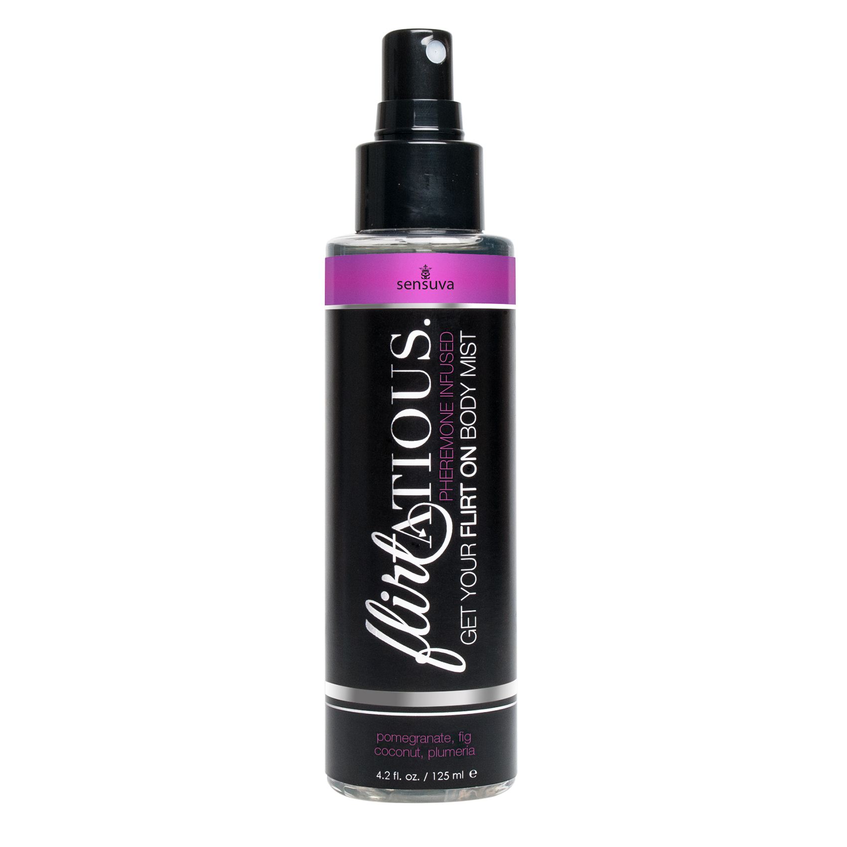 J1dpV7R1ryrhPBDjDV5QIl6CTn6ljaFP Flirtatious Pheromone Infused Body Mist - Pomegranate, Fig, & Plumeria - 4.2 fl.oz /125ml - Image 1
