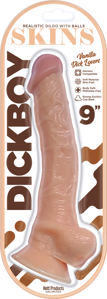 J6Z7ewVMcwyB80M38tKZGi4hkx1IP1rK Dick Boy Skins 9" Suction Cup Dildo - Vanilla - Image 1