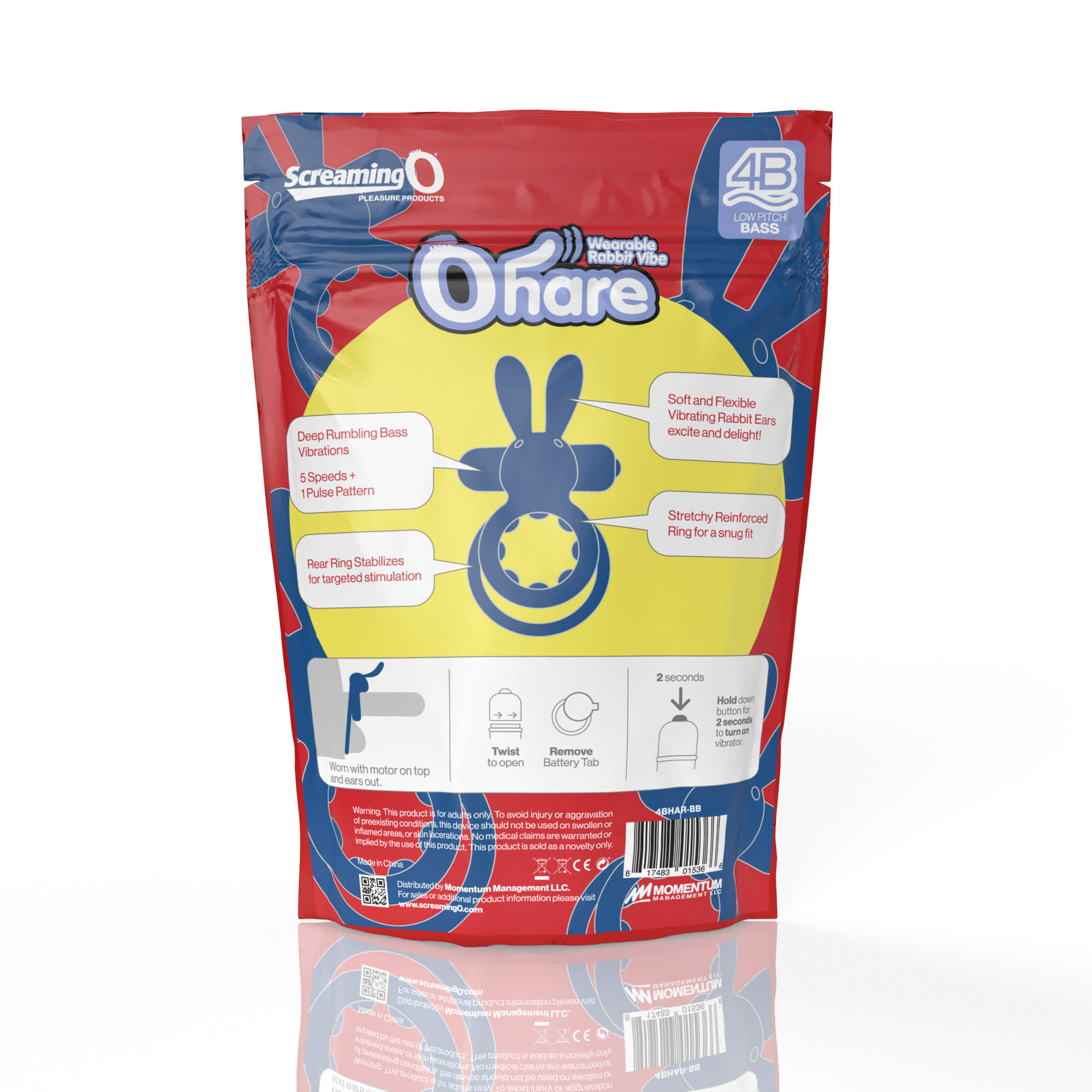 J9NctKUDSUBurlapNcqLoDqnKV7mhbAQ Screaming O 4b - Ohare Wearable Rabbit Vibe - Blueberry - Image 1