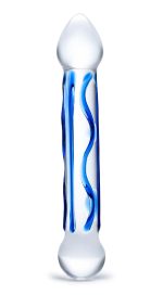 6.5 Inch Full Tip Textured Glass Dildo - Image 5