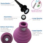 Health and Wellness Deluxe Enema Douche Non- Backflow One-Way Valve - 7.9 Fl. Oz. - Plum