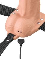 Fantasy X-Tensions Elite 8" Vibrating Hollow Silicone Strap-on - Light - Image 3