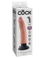 King Cock 7-Inch Vibrating Cock - Light - Image 4