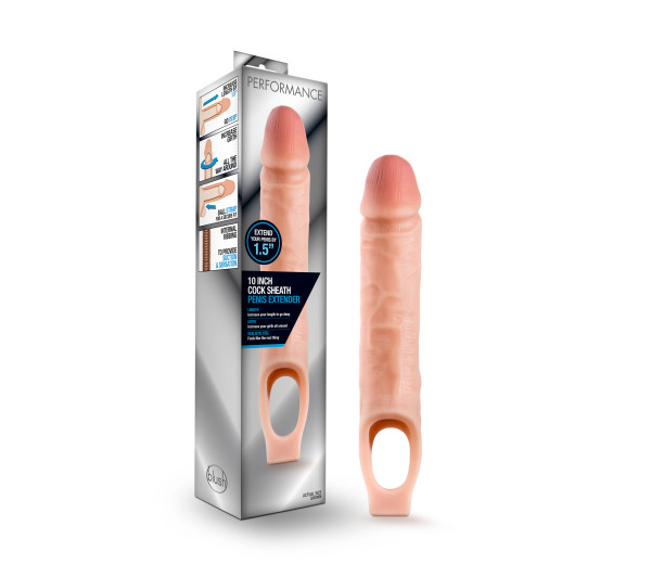 JZEvEFKQYgwZryeE8VijeqYT4IgnmojN Performance - 10 Inch Cock Sheath Penis Extender - Vanilla - Image 1