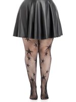 Star Net Tights - 1x 2x - Black - Image 2