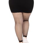 Industrial Net Footless Tights - 1x/2x - Black