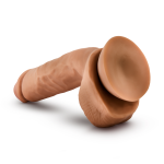 Dr. Skin Glide - 8.5 Inch Self Lubricating Dildo Lubricating Dildo With Balls - Mocha - Image 4