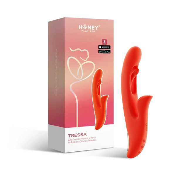 JwYnSweG Tressa App-Enabled Tapping Vibrator G-Spot and Clitoral Stimulation - Image 1