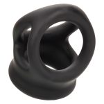 Alpha Liquid Silicone Dual Cage and Ring - Black Ring - Black - Image 4