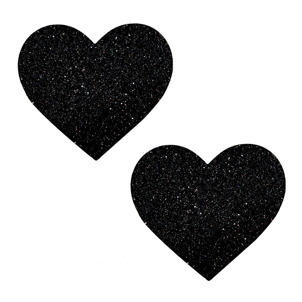 KG9rTefZJna6mP9Yyeli0Mk0PngzYVe0 Black Malice Glitter I Heart U Nipztix Pasties - Image 1