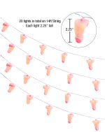 Glitterati Penis String Lights - 20 Lights - Image 2