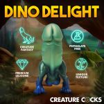 Jurassic Cock Dinosaur Silicone Dildo - Green/blue - Image 2