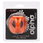 Alpha Liquid Silicone Tri-Ring - Orange Orange - Image 2
