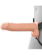 Fantasy X-Tensions Elite 8" Vibrating Hollow Silicone Strap-on - Light - Image 2