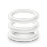 Performance - Vs2 Pure Premium Silicone Cockrings - Small - White - Image 5