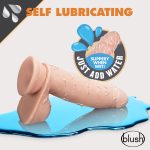 Dr. Skin Glide - 7 Inch Self Lubricating Dildo With Balls - Vanilla - Image 2