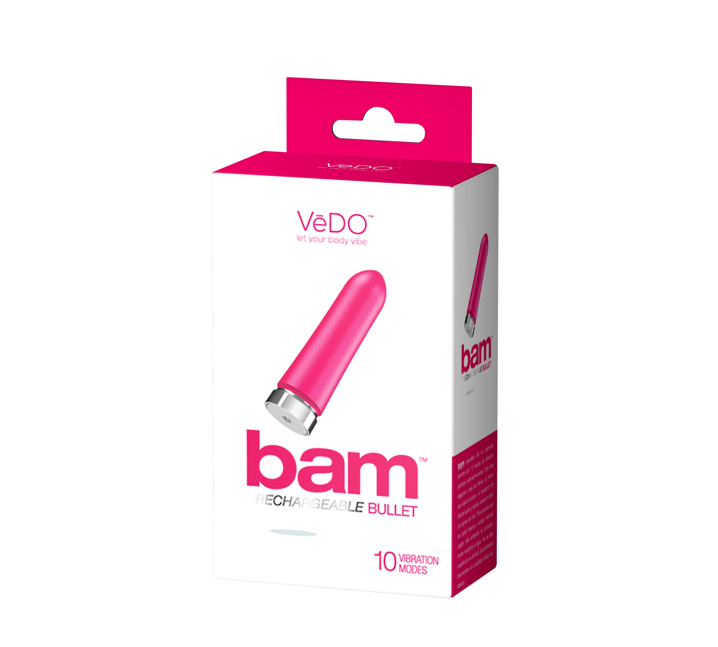L6VZYeJNQ0dRj7NuoOKwhWnSCOzscmmt Bam Rechargeable Bullet - Hot in Bed Pink - Image 1