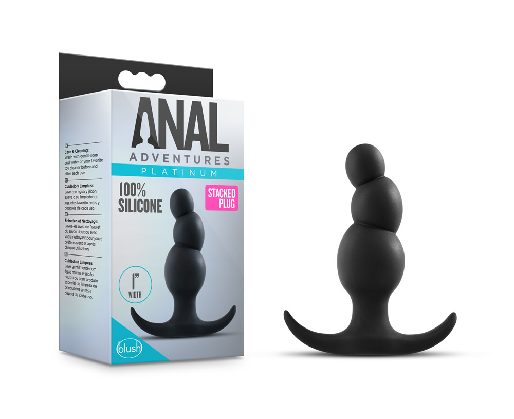 LMlDAPbeKS1W99AgNP7TxwmUrmbPqtyr Anal Adventures Platinum - Stacked Plug - Black - Image 1