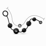 Anal Adventures - Platinum - Silicone Large Anal Beads - Black - Image 2